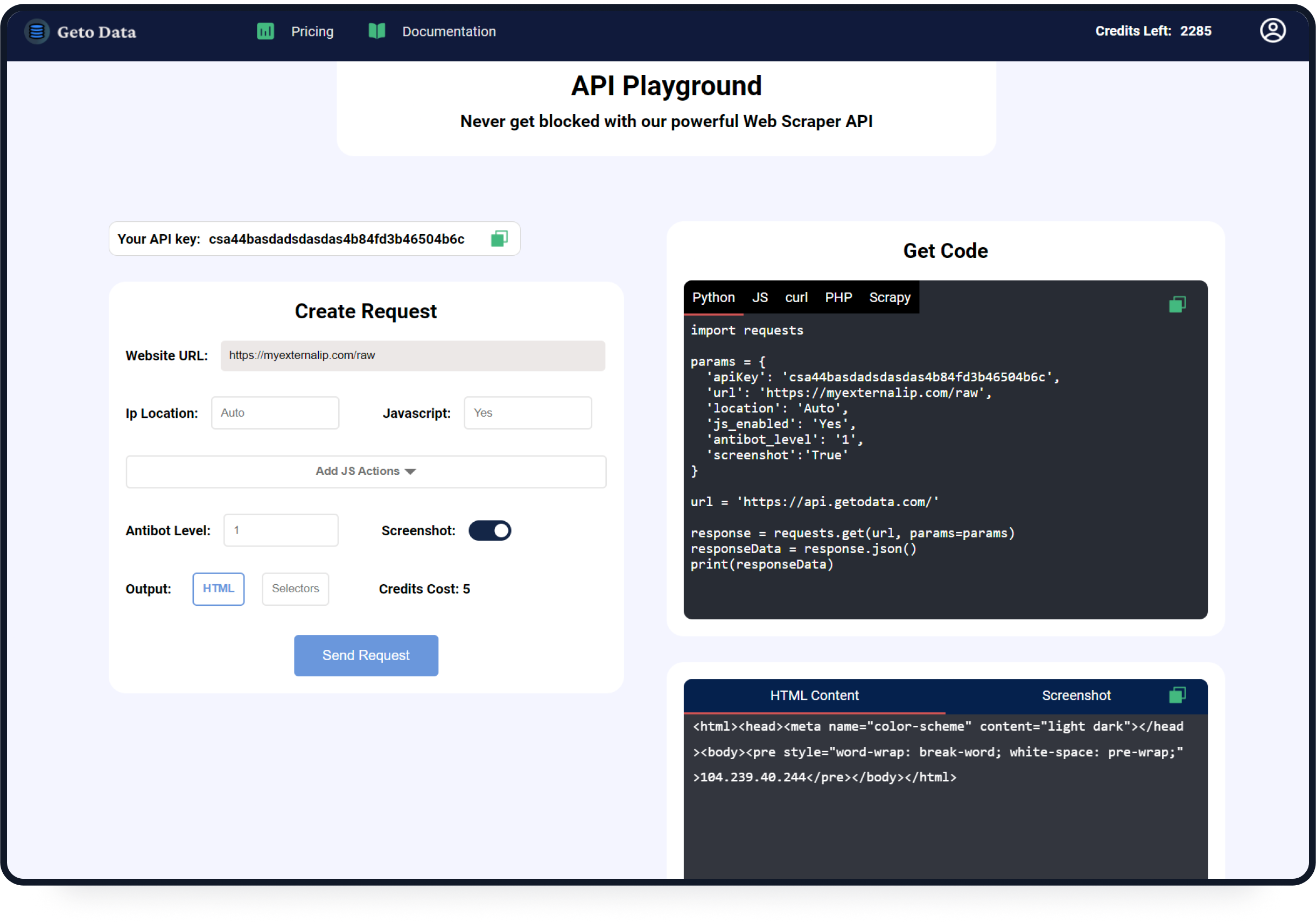 Project feature